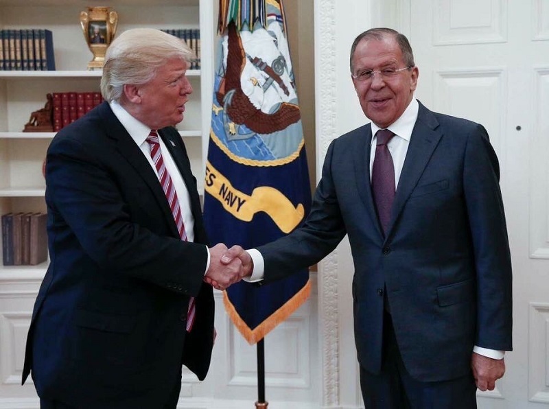 Donald Trump a Sergej Lavrov. Donald Trump a Sergej Lavrov.