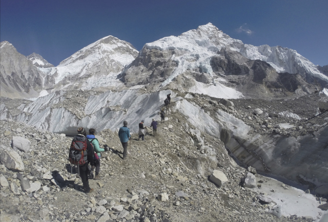 Cesta na vrchol Mount Everest.