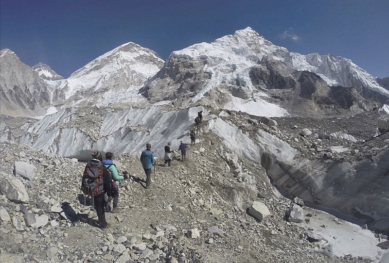 Pohled na Mount Everest.