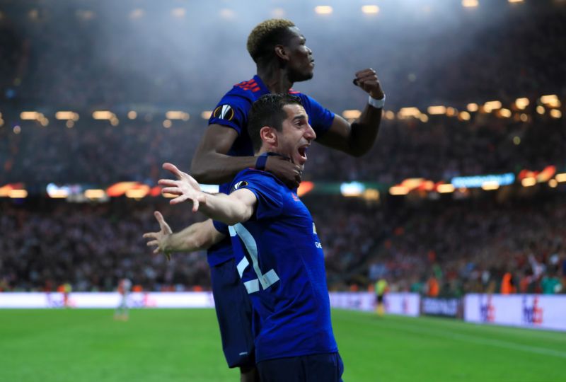 Radost fotbalistů Manchesteru United po triumfu v Evropské lize