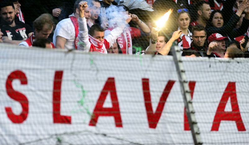Fanoušci pražské Slavie (ilustrační foto)