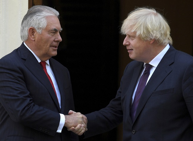 BORIS JOHNSON, REX TILLERSON. BORIS JOHNSON, REX TILLERSON.