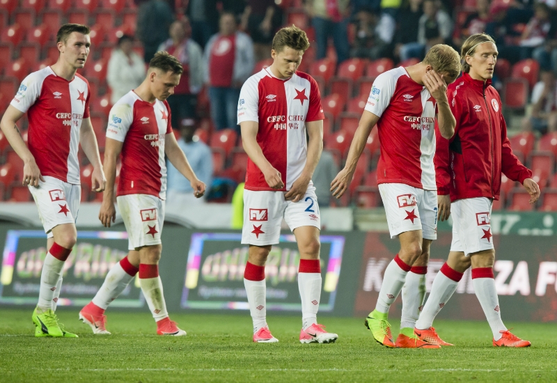 Fotbalisté pražské Slavie. 