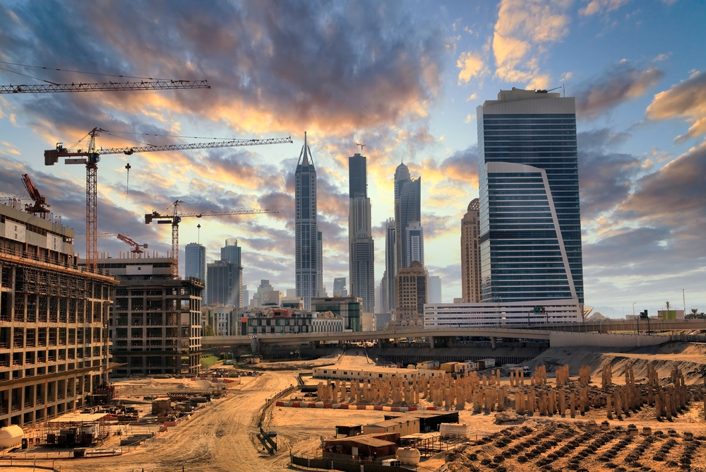 Staveniště v Dubaji.