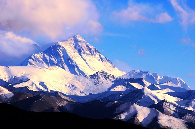 Pohled na Mount Everest.