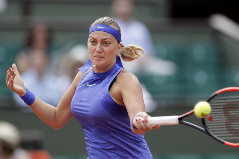 Petra Kvitová na grandslamu v Paříži.
