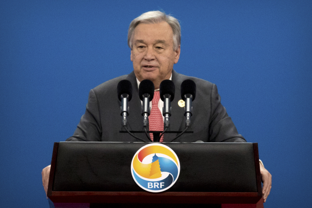 Generální tajemník António Guterres. Generální tajemník António Guterres.