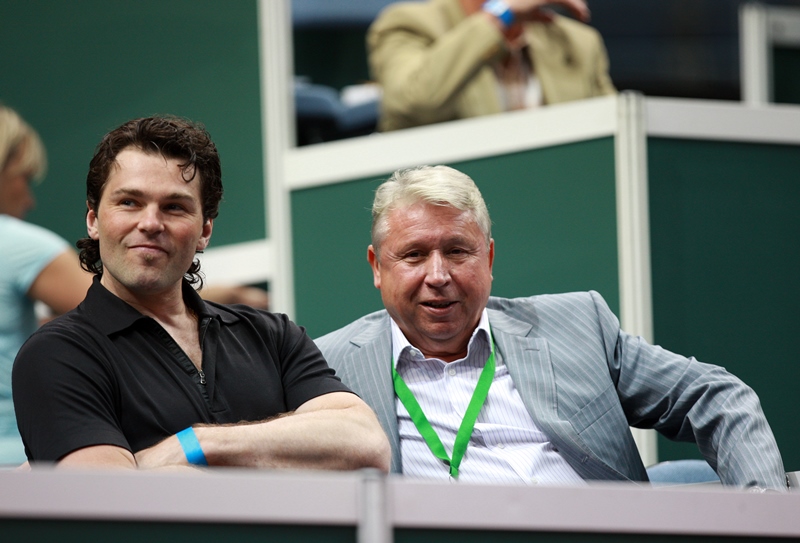 Miroslav Černošek během tenisové exhibice v O2 areně.