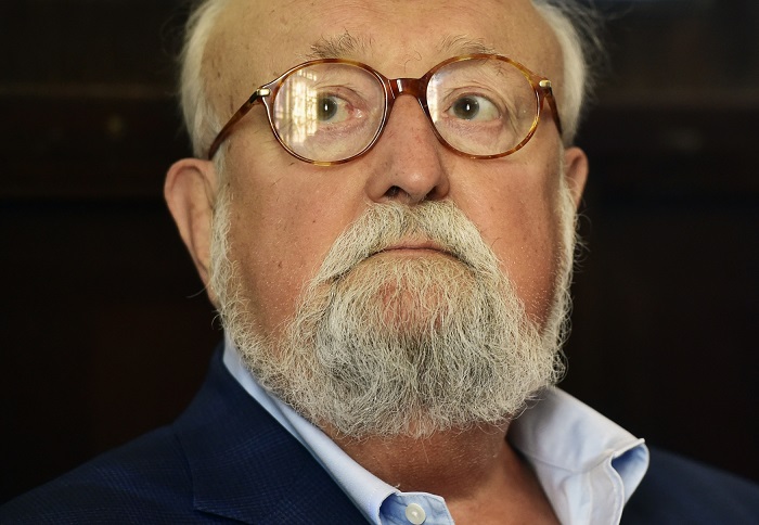 Polský skladatel a dirigent Krzysztof Penderecki.