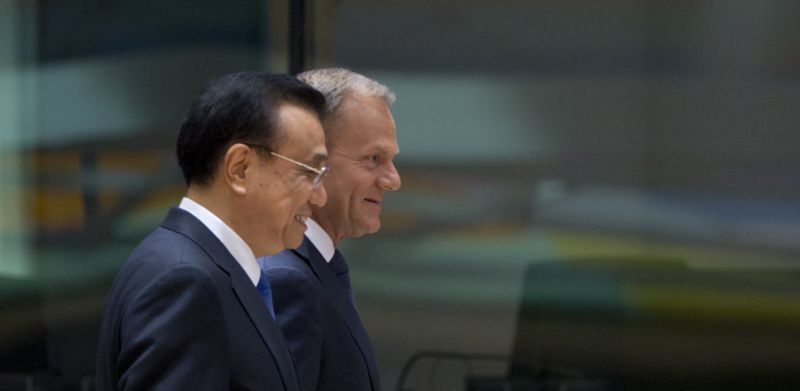 Čínský premiér Li Kche-čchiang a Donald Tusk. Čínský premiér Li Kche-čchiang a Donald Tusk.