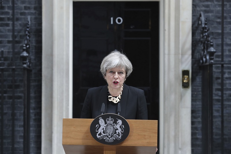 Britská premiérka Theresa Mayová. Britská premiérka Theresa Mayová.
