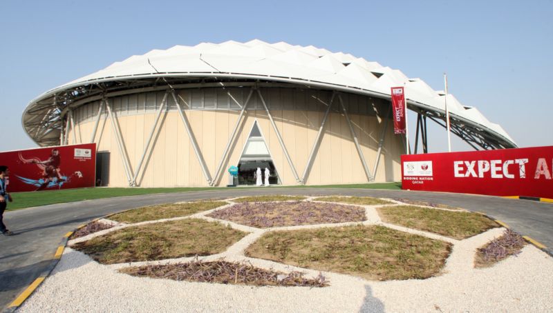 Jeden ze stadionů pro fotbalové mistrovství světa v Kataru. 
