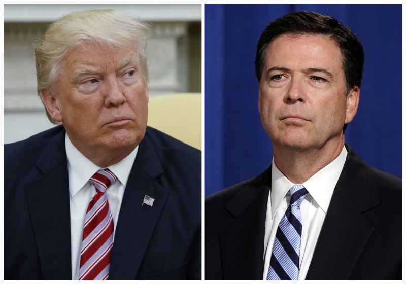 Donald Trump (vlevo) a bývalý šéf FBI James Comey. Donald Trump (vlevo) a bývalý šéf FBI James Comey.