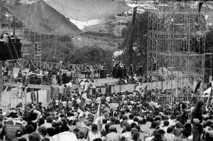 Hudební festival Woodstock v roce 1969.