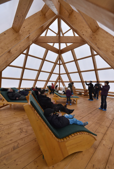 Relaxační pyramida v Bohdalově.