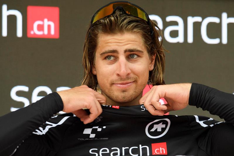 Peter Sagan slaví 14. etapový triumf na závodě Kolem Švýcarska. Peter Sagan slaví 14. etapový triumf na závodě Kolem Švýcarska.
