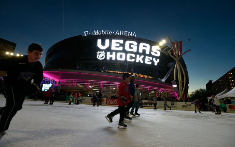 Sídlo Golden Knights T-Mobile aréna v Las Vegas.