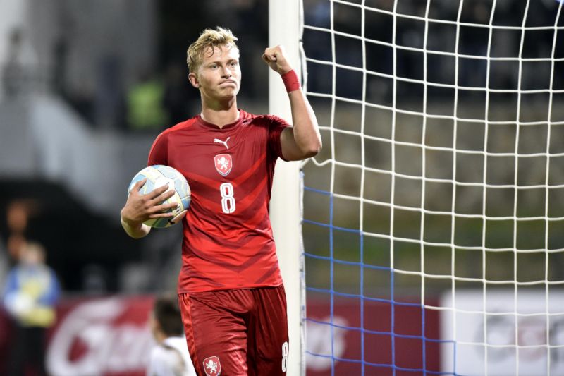 Antonín Barák v dresu české fotbalové reprezentace. Antonín Barák v dresu české fotbalové reprezentace.