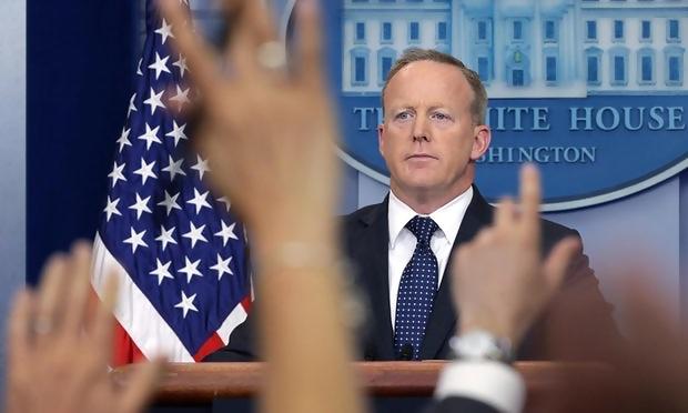 Sean Spicer., mluvčí Donalda Trumpa. Sean Spicer., mluvčí Donalda Trumpa.