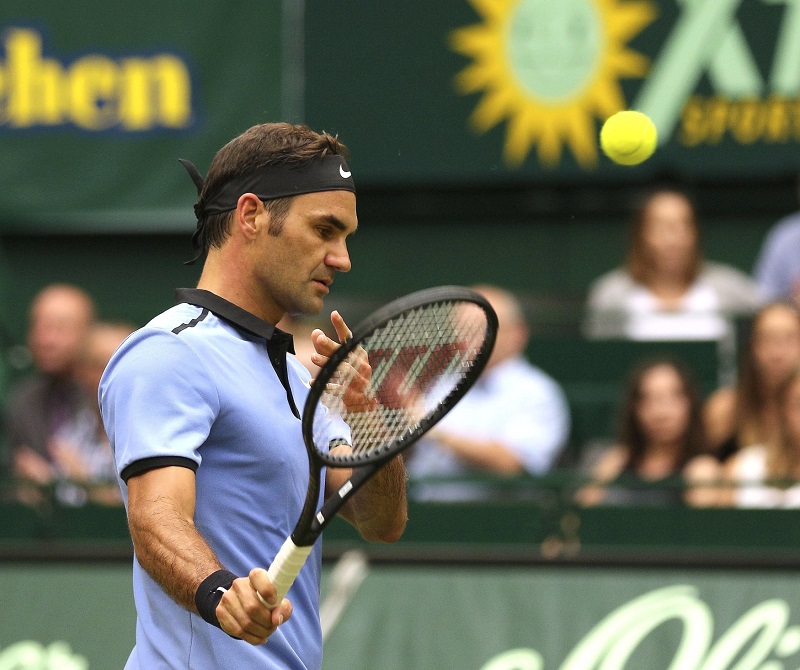 Švýcarský tenista Roger Federer na turnaji v Halle