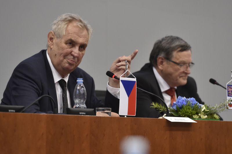 Prezident Miloš Zeman při návštěvě Vysočiny.