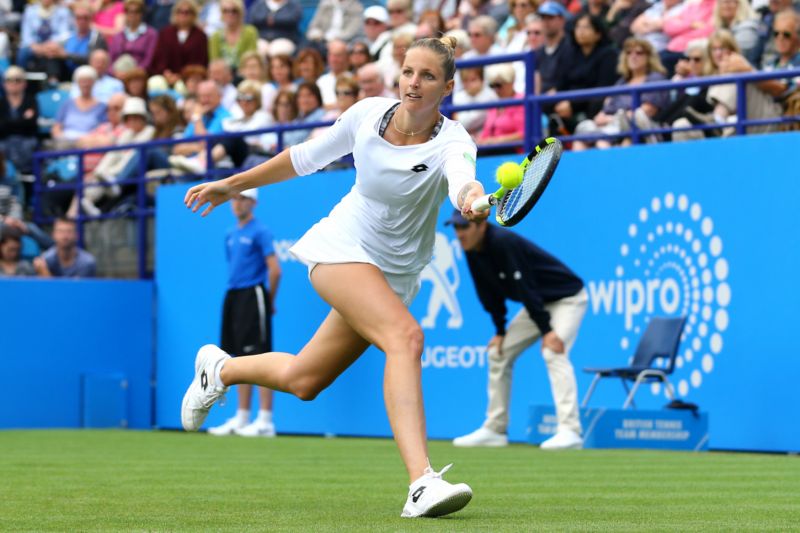 Kristýna Plíšková v souboji s Angelique Kerberovou.