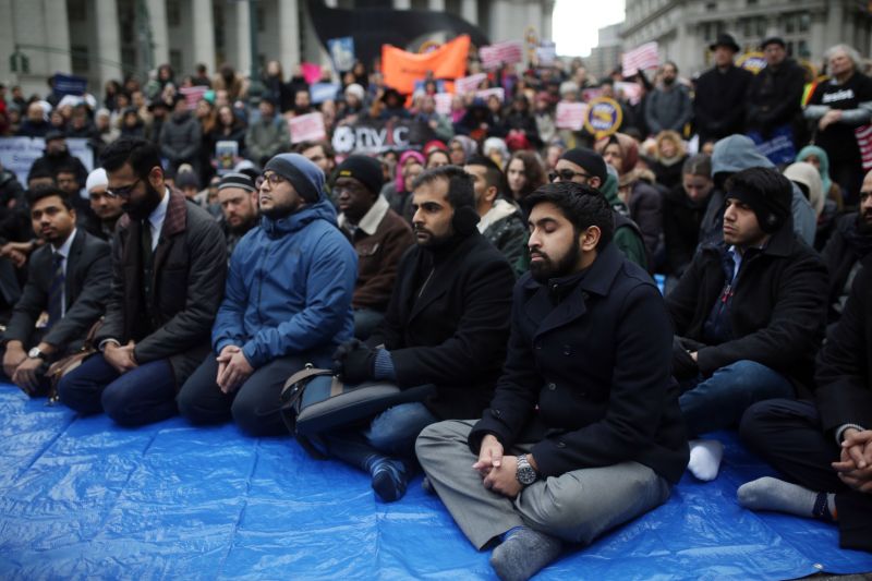 Protest proti Trumpově imigrační politice.