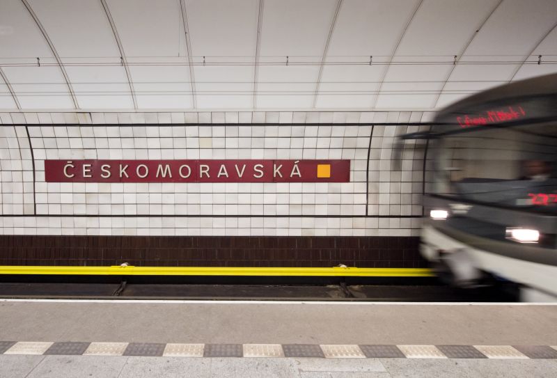 Stanice metra Českomoravská. Stanice metra Českomoravská.