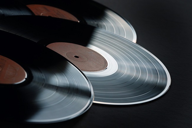 Vinylové gramofonové desky.