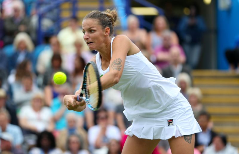 Karolína Plíšková na turnaji v Eastbourne.