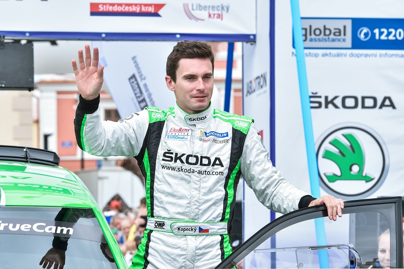 Automobilový závodník Jan Kopecký. 