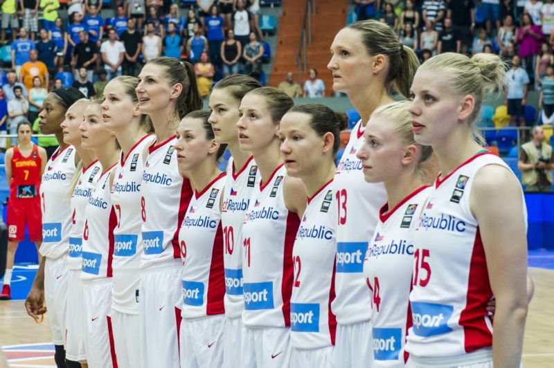 české basketbalistky na domácím mistrovství Evropy.