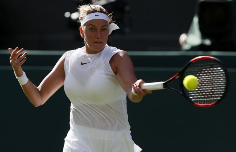 Petra Kvitová na Wimbledonu v Londýně.