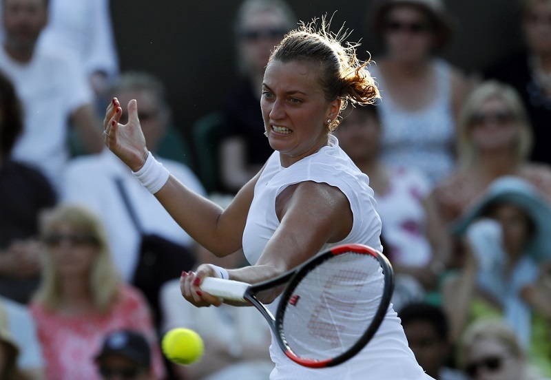 Tenistka Petra Kvitová při letošním Wimbledonu. 