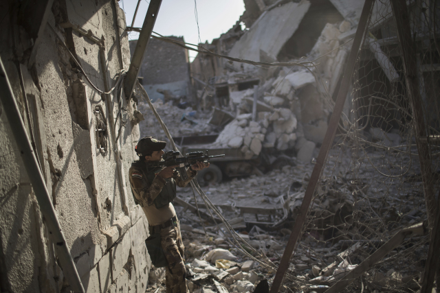 Aktuální snímek z iráckého města Mosul. Aktuální snímek z iráckého města Mosul.