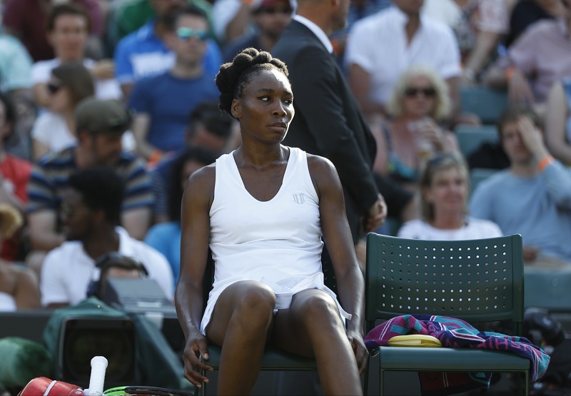 Americká tenistka Venus Williamsová na letošním Wimbledonu.