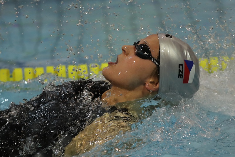 Česká plavkyně Simona Baumrtová na závodech v Brně Česká plavkyně Simona Baumrtová na závodech v Brně
