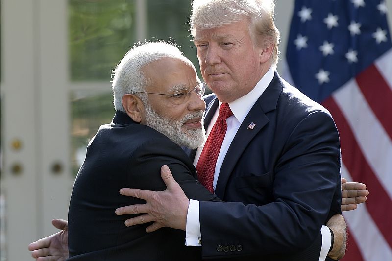 Indický premiér Nárendra Módí a americký prezident Donald Trump.