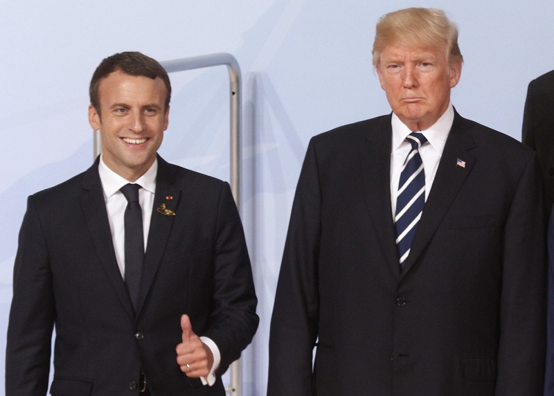 Emmanuel Macron a Donald Trump.