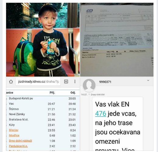 Cestující si postěžoval na Facebooku.