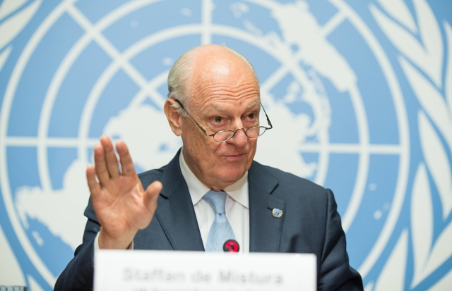 Zmocněnec OSN pro Sýrii Staffan de Mistura.