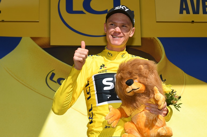 Závodník Chris Froome vede po čtrnácté etapě pořadí Tour de France. Závodník Chris Froome vede po čtrnácté etapě pořadí Tour de France.