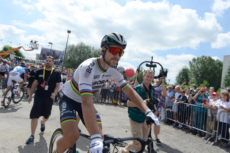 Peter Sagan se s vyloučením z Tour de France nesmířil. Peter Sagan se s vyloučením z Tour de France nesmířil.