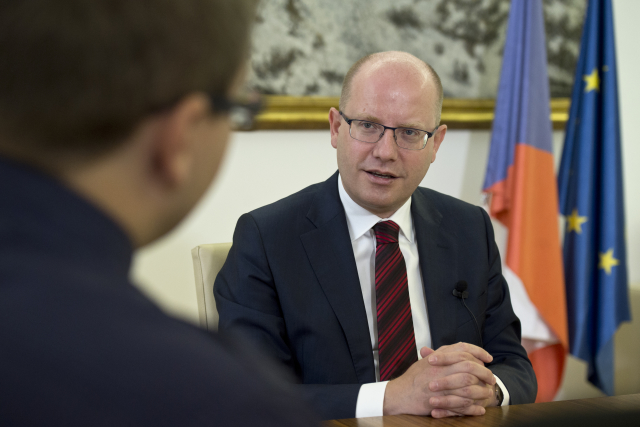 Premiér Bohuslav Sobotka. 