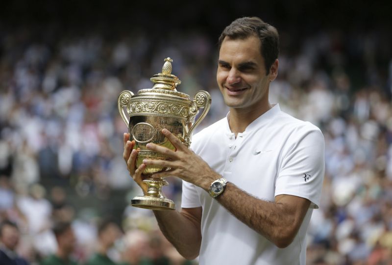 Vítěz Wimbledonu Roger Federer.