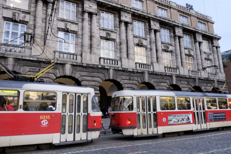 Pražská tramvaj. 