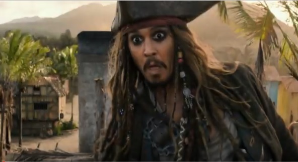 Postava Jacka Sparrowa (Johny Depp) z filmu Piráti z Karibiku.