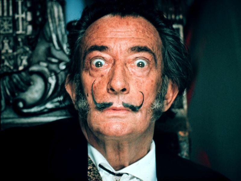 Malíř Salvador Dalí.