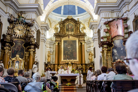 Součástí žireckého areálu je také barokní kostel.