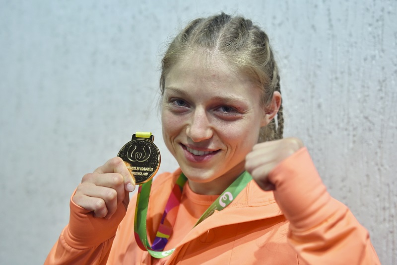 Kickboxerka Sandra Mašková. 